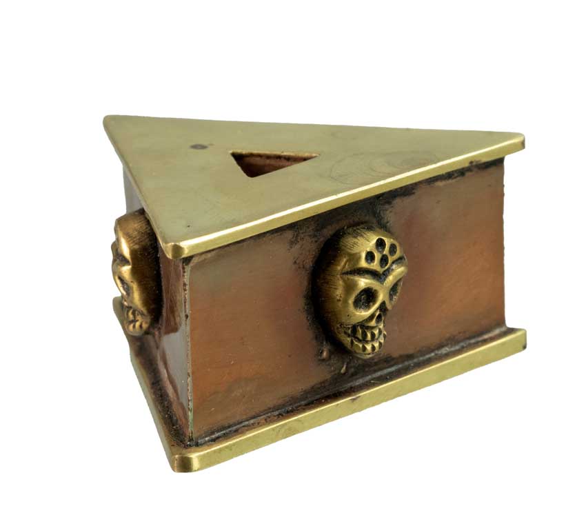 Support Phurba Vajrakila En Laiton Et Cuivre – Socle Rituel Tibétain