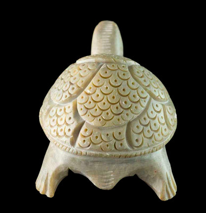 Figurine Tortue En Saponite – Statue Sculptée Faite Main D’Inde