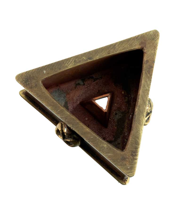 Support Phurba Vajrakila En Laiton Et Cuivre – Socle Rituel Tibétain