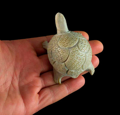 Figurine Tortue En Saponite – Statue Sculptée Faite Main D’Inde