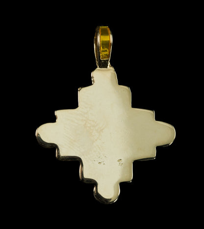 Pendentif Jésus Christ – croix orthodoxe avec icône en métal de qualité