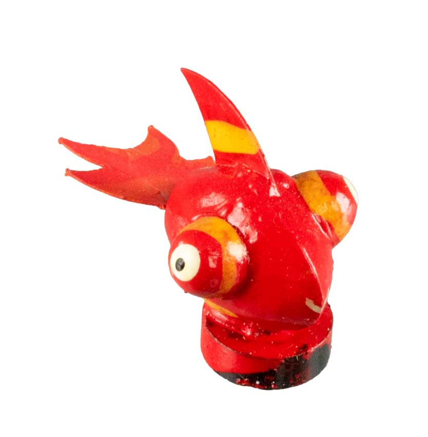Magnet Poisson Rouge Aux Gros Yeux En Coque De Pistache – Artisanat Miniature