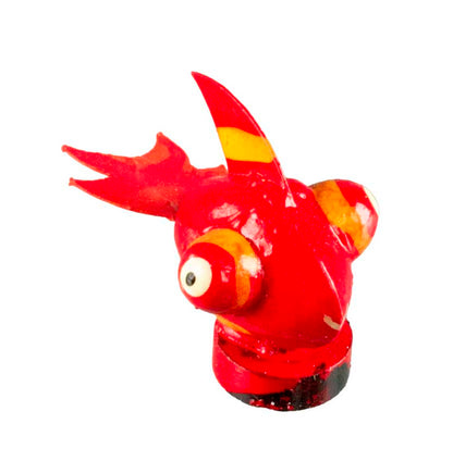 Magnet Poisson Rouge Aux Gros Yeux En Coque De Pistache – Artisanat Miniature