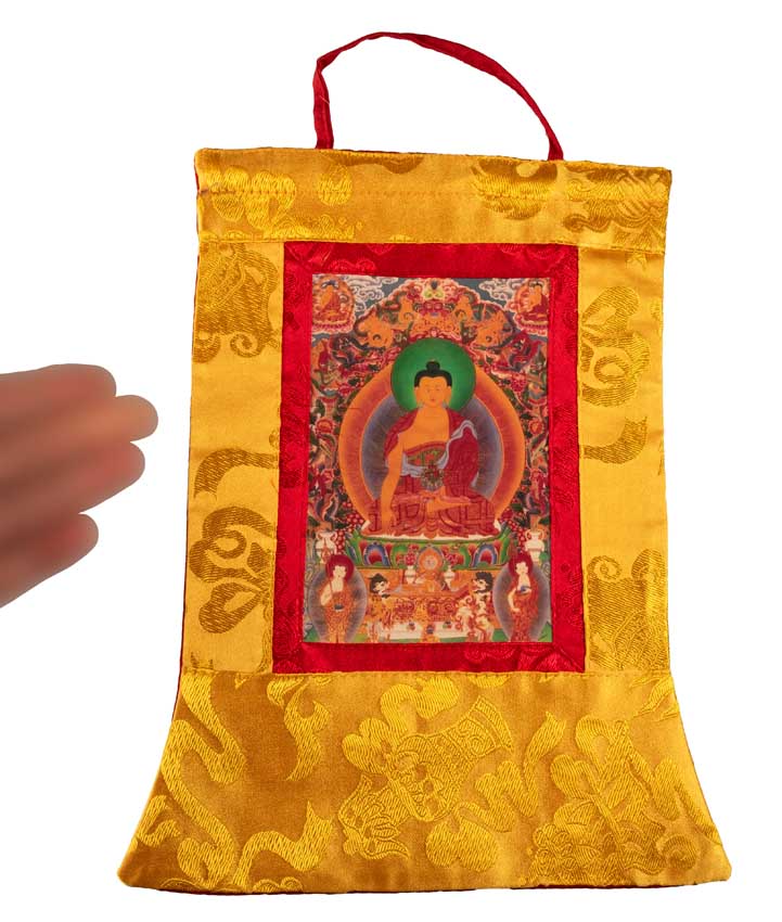 Thangka Miniature Bouddha Shakyamuni – Art Spirituel Du Népal