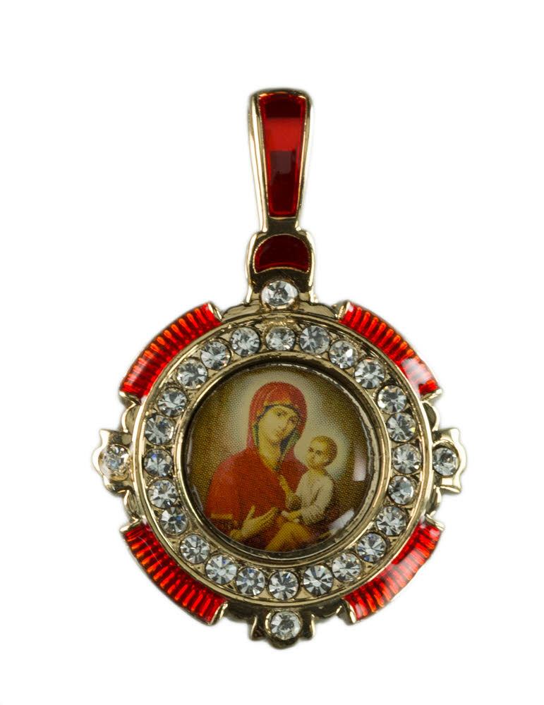 Pendentif Vierge de Kazan – icône orthodoxe en bijou chrétien de qualité