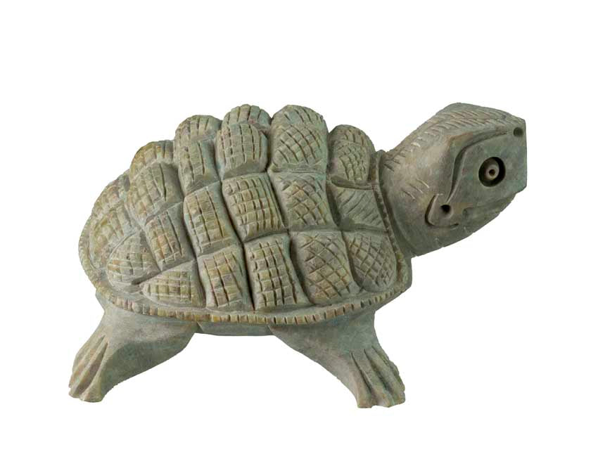 Figurine Tortue En Stéatite – Statuette Artisanale En Pierre D’Inde