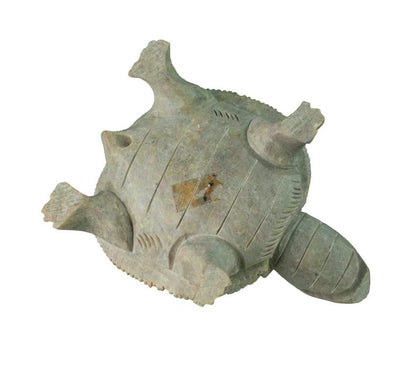 Figurine Tortue En Stéatite – Statuette Artisanale En Pierre D’Inde
