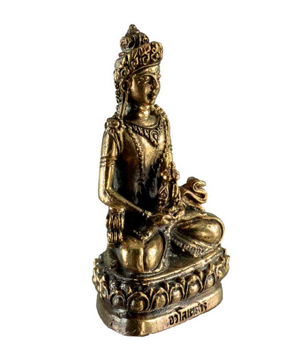 Statuette Bouddha Amitayus en laiton – Symbole de longévité et de sagesse