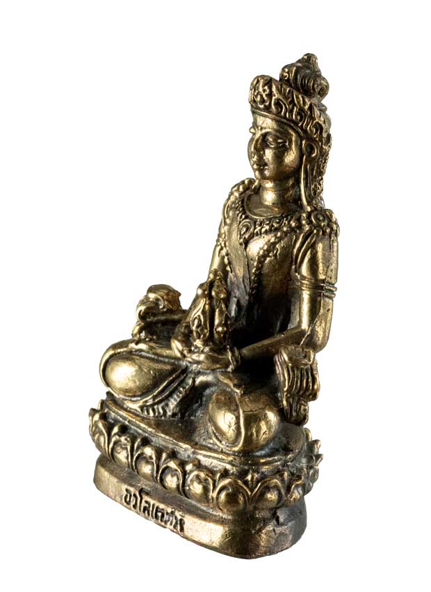 Statuette Bouddha Amitayus en laiton – Symbole de longévité et de sagesse