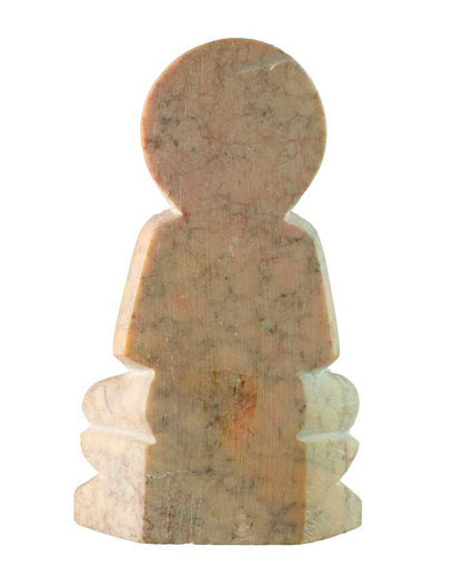 Statuette Bouddha Gautama en pierre ollaire – Sculpture artisanale indienne en stéatite