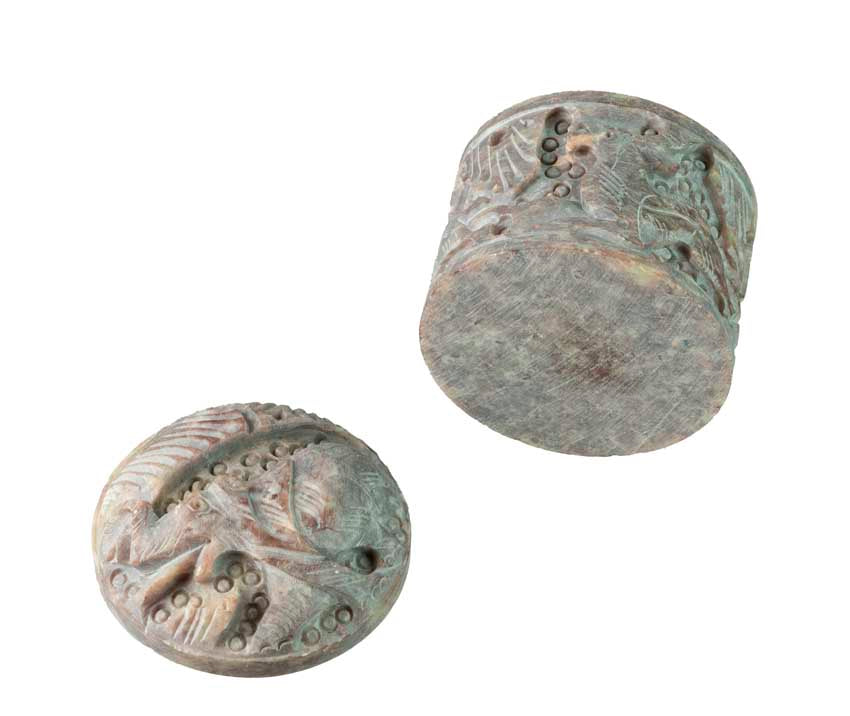 Boîte À Bijoux En Pierre Stéatite – Artisanat Indien Sculpté