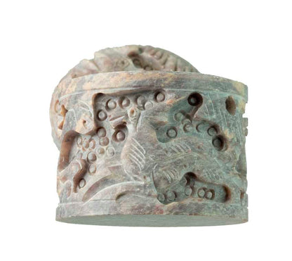 Boîte À Bijoux En Pierre Stéatite – Artisanat Indien Sculpté Animaux