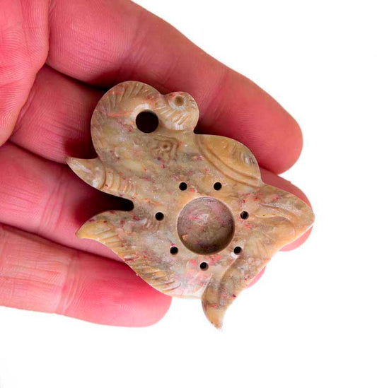 Porte-Encens Éléphant en Saponite – Sculpture Artisanale en Pierre Naturelle