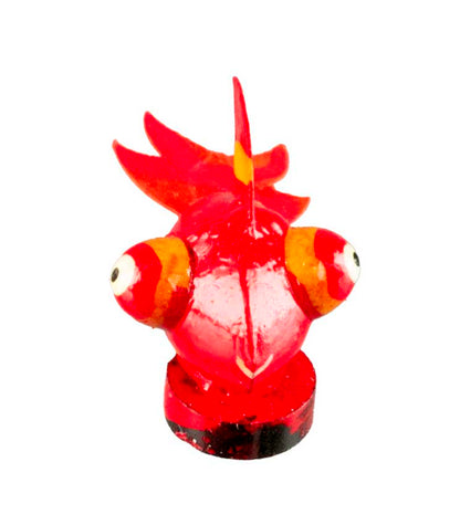 Magnet Poisson Rouge Aux Gros Yeux En Coque De Pistache – Artisanat Miniature