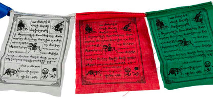 Mini Drapeaux de Prières Tibétains – Guirlande Bouddhiste du Népal