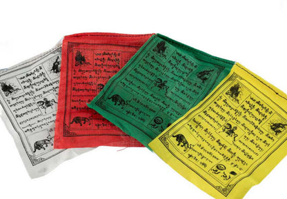 Mini Drapeaux de Prières Tibétains – Guirlande Bouddhiste du Népal