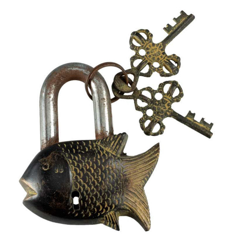 Cadenas Décoratif En Forme De Poisson En Laiton – Artisanat Du Népal