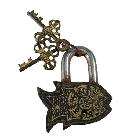 Cadenas Décoratif En Forme De Poisson En Laiton – Artisanat Du Népal
