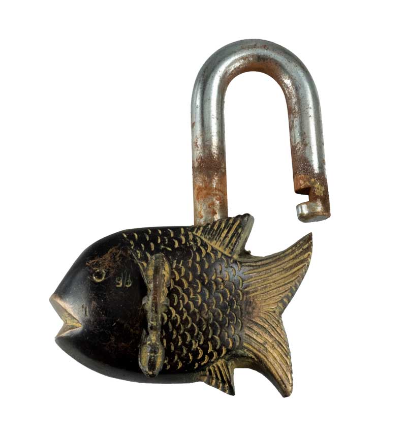 Cadenas Décoratif En Forme De Poisson En Laiton – Artisanat Du Népal