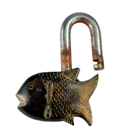 Cadenas Décoratif En Forme De Poisson En Laiton – Artisanat Du Népal
