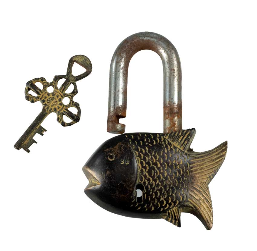 Cadenas Décoratif En Forme De Poisson En Laiton – Artisanat Du Népal