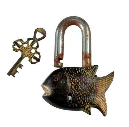 Cadenas Décoratif En Forme De Poisson En Laiton – Artisanat Du Népal