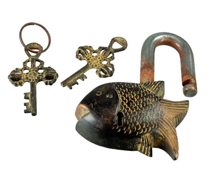 Cadenas Décoratif En Forme De Poisson En Laiton – Artisanat Du Népal