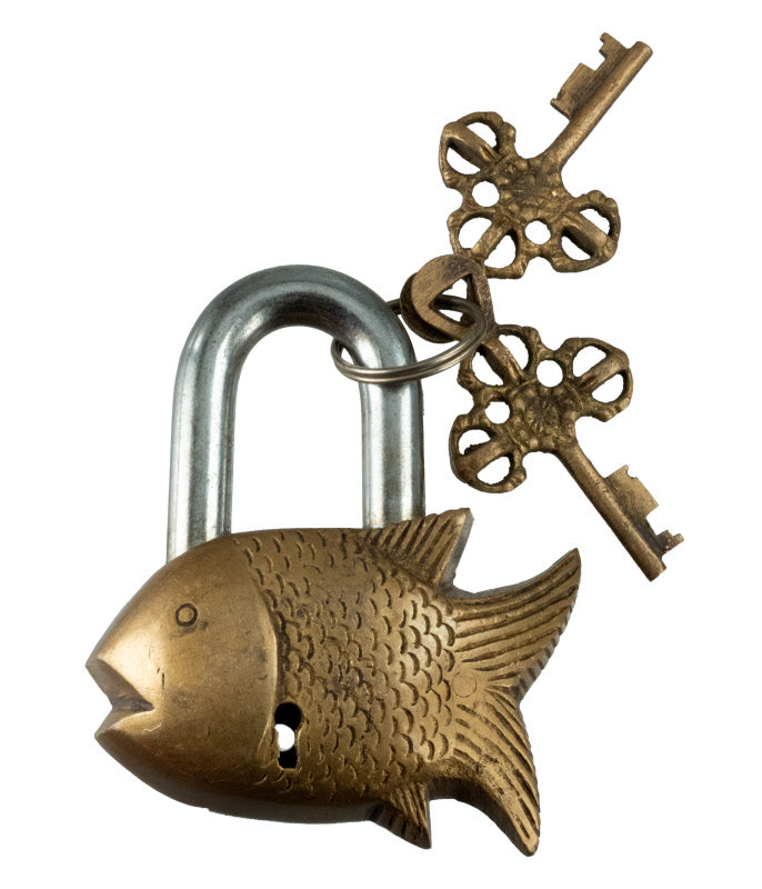 Cadenas Décoratif En Forme De Poisson En Laiton – Artisanat Du Népal