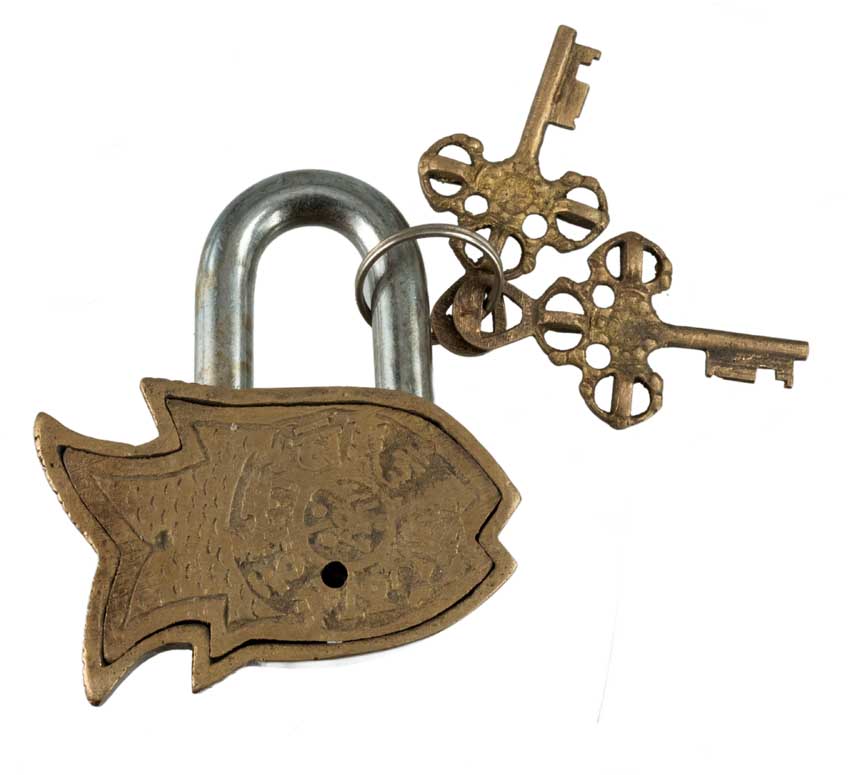 Cadenas Décoratif En Forme De Poisson En Laiton – Artisanat Du Népal