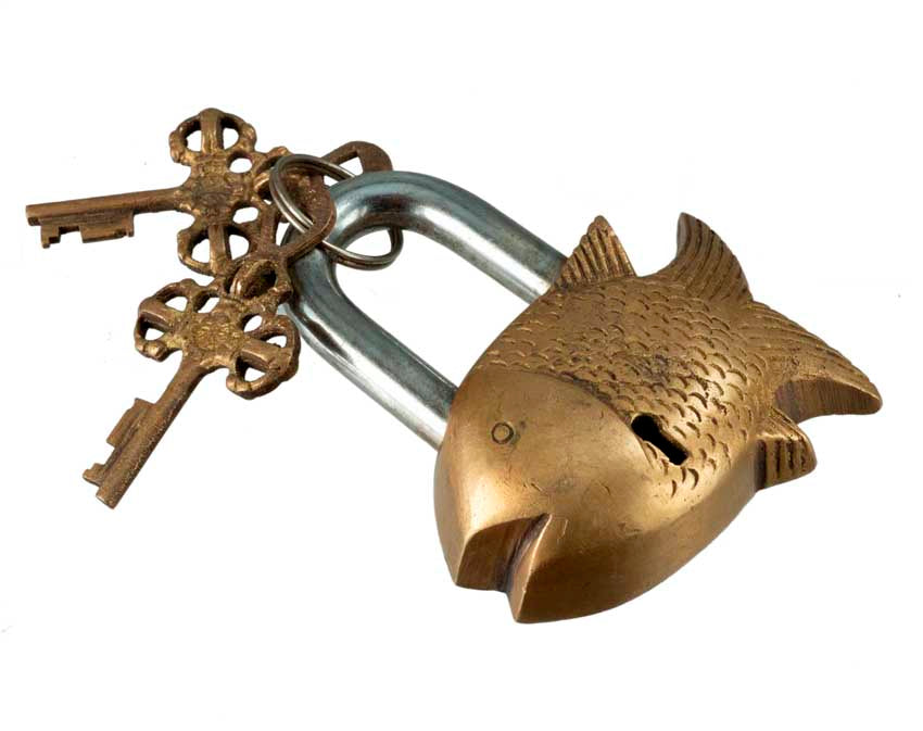 Cadenas Décoratif En Forme De Poisson En Laiton – Artisanat Du Népal
