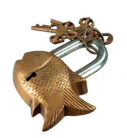 Cadenas Décoratif En Forme De Poisson En Laiton – Artisanat Du Népal