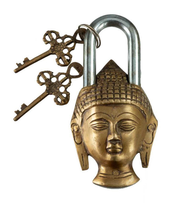 Cadenas Décoratif Bouddha Avec Mantra Bouddhiste En Laiton – Artisanat Du Népal