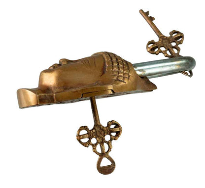 Cadenas Décoratif Bouddha Avec Mantra Bouddhiste En Laiton – Artisanat Du Népal