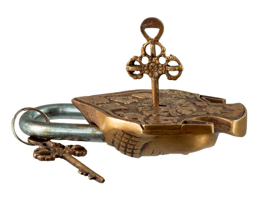 Cadenas Décoratif Bouddha Avec Mantra Bouddhiste En Laiton – Artisanat Du Népal