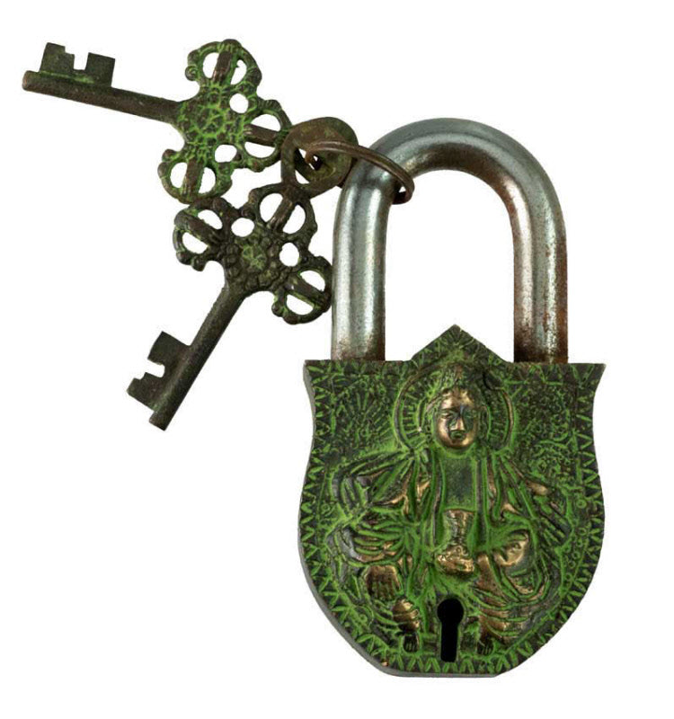 Cadenas Décoratif Bouddha Avec Mantra Om Mani Padme Hum En Laiton – Artisanat Du Népal