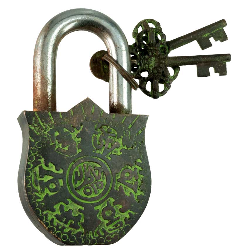 Cadenas Décoratif Bouddha Avec Mantra Om Mani Padme Hum En Laiton – Artisanat Du Népal