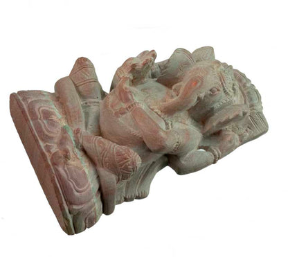 Statuette Ganesh En Pierre Ollaire – Artisanat Indien De Varanasi