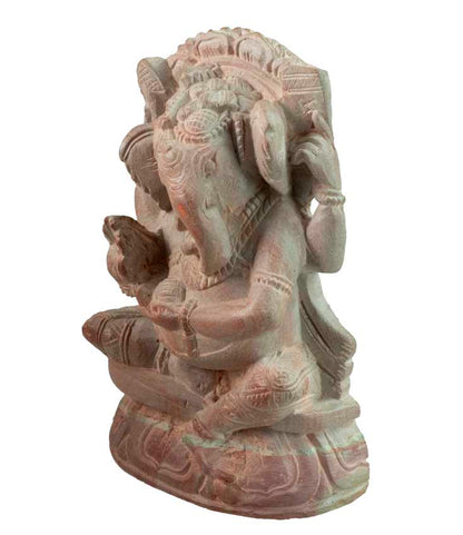 Statuette Ganesh En Pierre Ollaire – Artisanat Indien De Varanasi