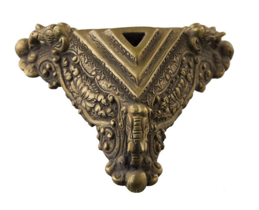 Trépied Support Phurba Avec Tête D’Éléphant – Socle Rituel Bouddhiste Népalais