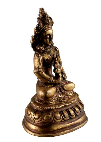 Statue Bouddha Amitayus en Laiton – Artisanat Tibétain du Népal