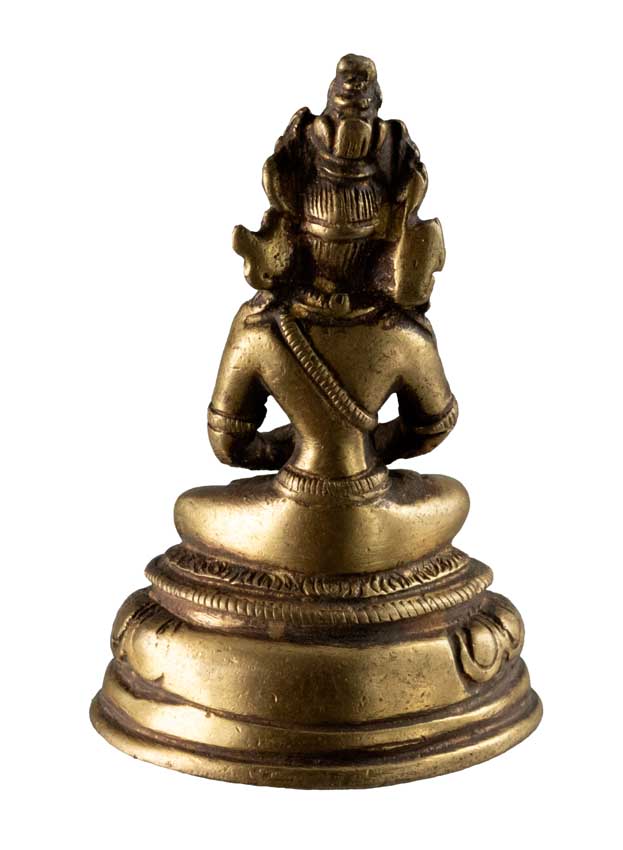 Statue Bouddha Amitayus en Laiton – Artisanat Tibétain du Népal