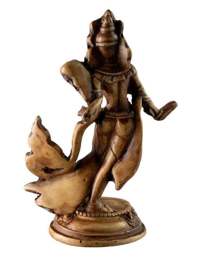 Statue Bouddhiste Tara Blanche En Résine Beige Antique – Artisanat Du Népal