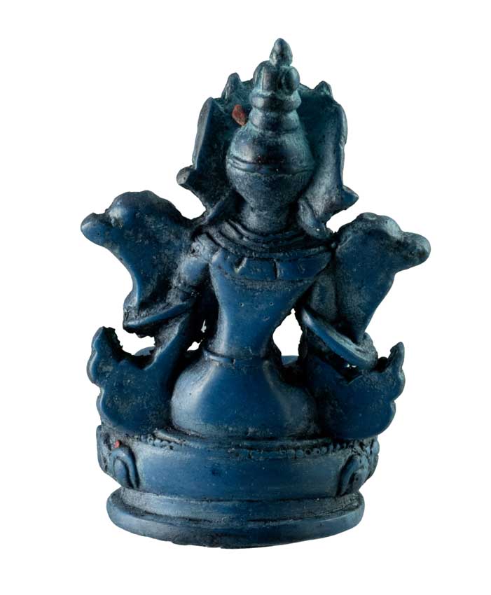 Statuette Bouddhiste Tara Verte En Résine Bleu Lapis – Artisanat Du Népal