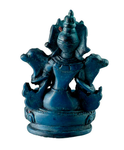 Statuette Bouddhiste Tara Verte En Résine Bleu Lapis – Artisanat Du Népal