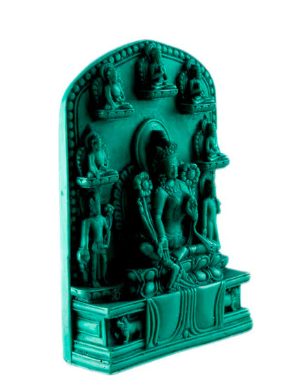 Statue Bouddhiste Tara Verte En Résine – Artisanat Spirituel Du Népal