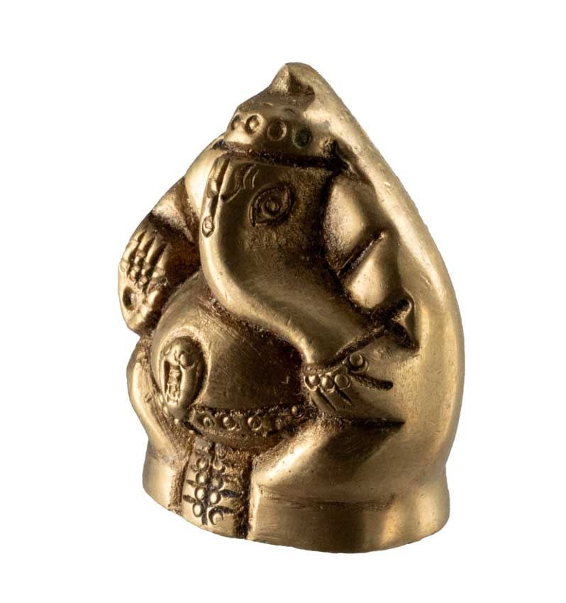 Statuette Ganesh en Laiton – Petite Statue Hindoue de Ganesh