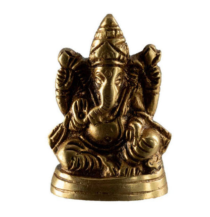Statuette Ganesh en Laiton – Petite Statue Hindoue de Ganesha