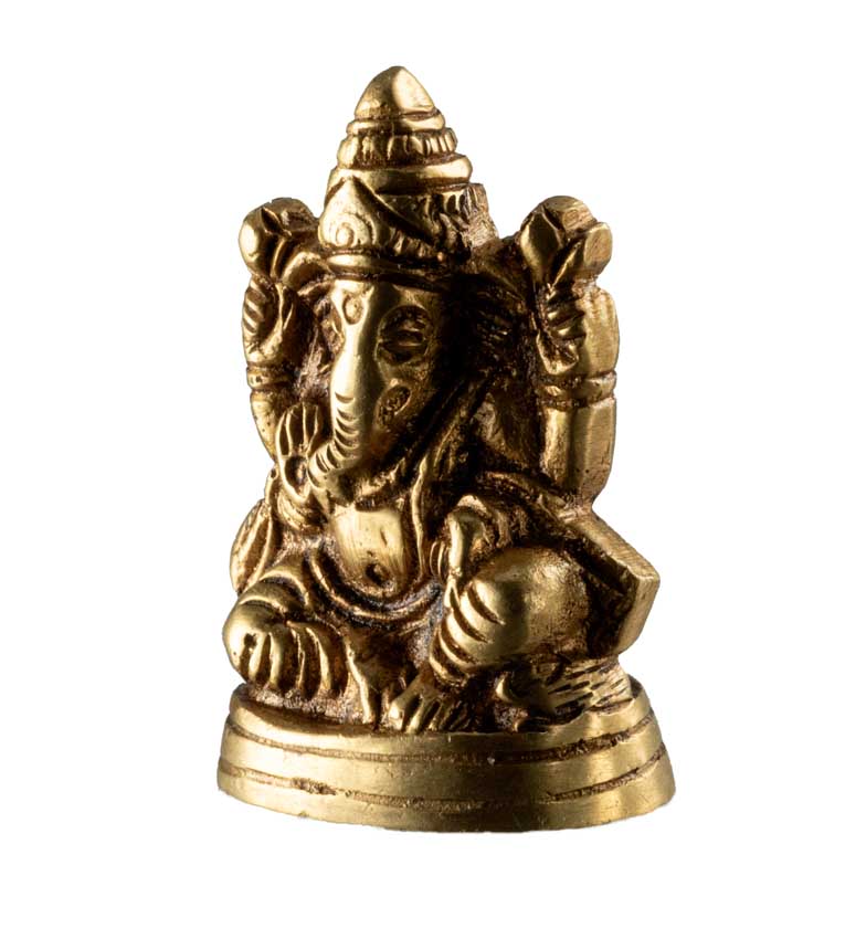 Statuette Ganesh en Laiton – Petite Statue Hindoue de Ganesha