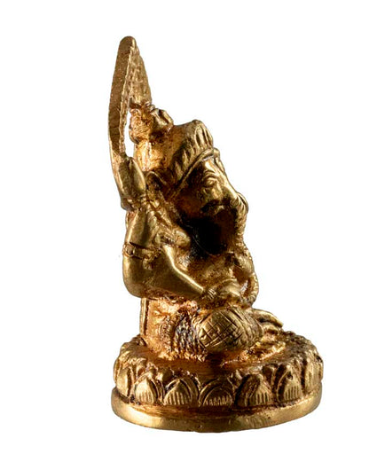 Statuette Ganesh en Laiton – Statue Hindoue de Ganesha
