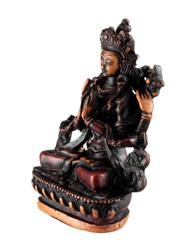 Statue Chenrezig en Résine Bicolore – Artisanat Bouddhiste du Népal